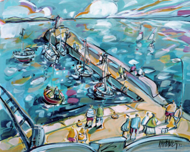 Картина под названием "Charente Maritime -…" - Eric Raimbault, Подлинное произведение искусства, Гуашь
