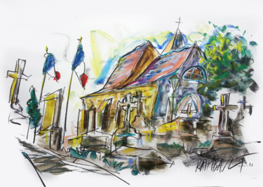 Drawing titled "Essonne - Brétigny…" by Eric Raimbault, Original Artwork, Watercolor