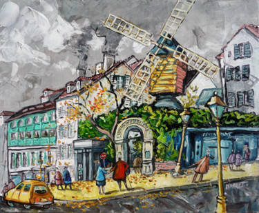 Painting titled "Le Moulin de La Gal…" by Eric Raimbault, Original Artwork, Acrylic