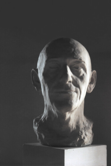 Sculpture intitulée "Mr Gilbert C." par Eric Régimbeau, Œuvre d'art originale, Plâtre