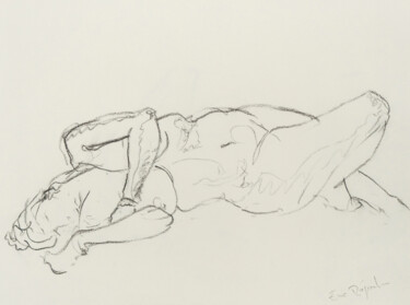 Drawing titled "croque-fusain" by Eric Régimbeau, Original Artwork, Charcoal