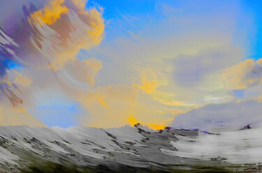 Arts numériques intitulée "Sunset on the Landes" par Eric Régimbeau, Œuvre d'art originale, Photo montage