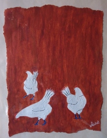 Pintura titulada "Cocottes en marron" por Eric Richet, Obra de arte original, Acrílico