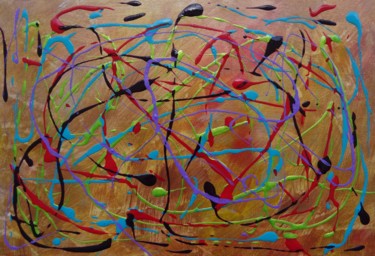Peinture intitulée "Paradoxal Système >…" par Eric Schauer, Œuvre d'art originale, Acrylique