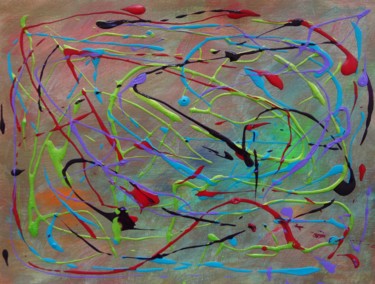 Peinture intitulée "Let's Dance > 24 X…" par Eric Schauer, Œuvre d'art originale, Acrylique