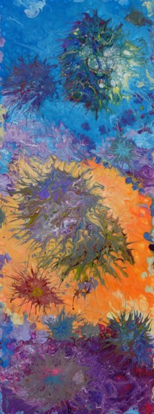 Peinture intitulée "Flowers Power > 80…" par Eric Schauer, Œuvre d'art originale, Acrylique