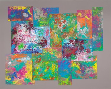 Malerei mit dem Titel "Neba > 65 cm x 81 cm" von Eric Schauer, Original-Kunstwerk, Acryl
