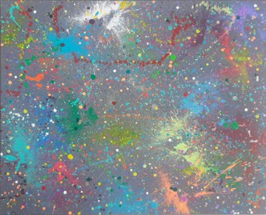 Peinture intitulée "Milky Way" par Eric Schauer, Œuvre d'art originale, Acrylique