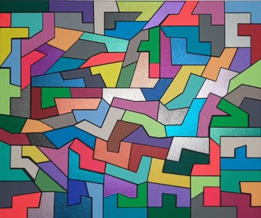 Peinture intitulée "Tetris Bordelis" par Eric Schauer, Œuvre d'art originale, Acrylique