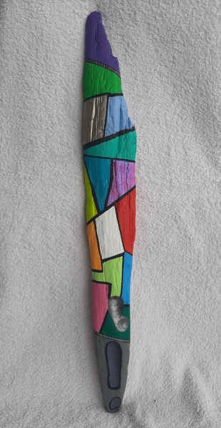 Sculpture titled "bois flotté #1" by Eric Schauer, Original Artwork, Acrylic