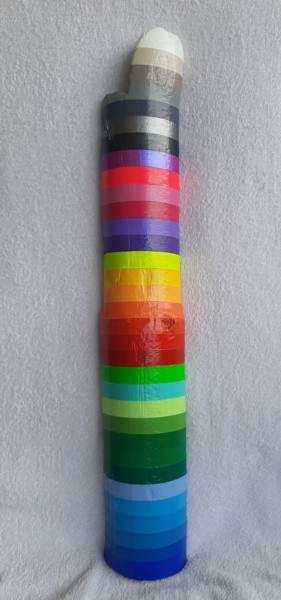 Malarstwo zatytułowany „Rainbow Bambou” autorstwa Eric Schauer, Oryginalna praca, Akryl