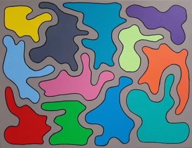 Malerei mit dem Titel "Continental Drift" von Eric Schauer, Original-Kunstwerk, Acryl