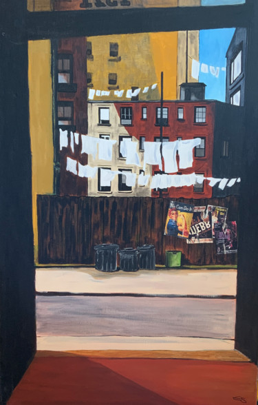 Painting titled "Nyc 317" by Eric Stephan, Original Artwork, Acrylic Mounted on Wood Stretcher frame
