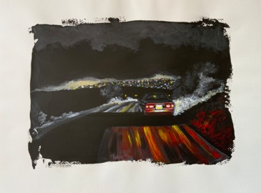 Painting titled "Alone in the dark" by Eric Stephan, Original Artwork, Acrylic