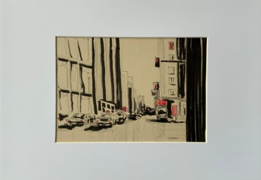 Drawing titled "Left  Avenue" by Eric Stephan, Original Artwork, Ink