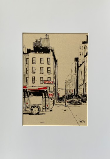 Рисунок под названием "Park papier" - Eric Stephan, Подлинное произведение искусства, Чернила