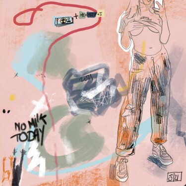 Цифровое искусство под названием "No Milk today #2" - Eric Stephan, Подлинное произведение искусства, Цифровая живопись Уста…
