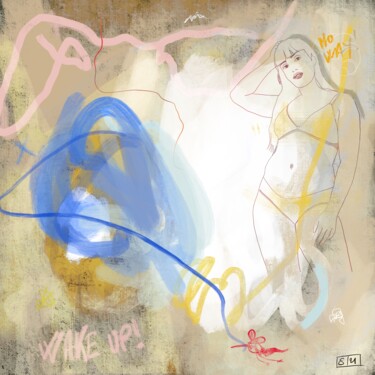 Digital Arts titled "Wake up #1" by Eric Stephan, Original Artwork, Digital Painting Mounted on Other rigid panel