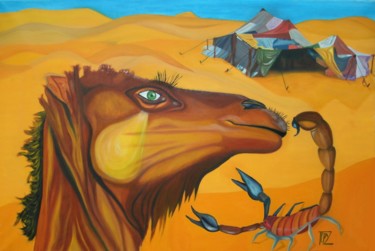 Peinture intitulée "Nomades" par Tépaz, Œuvre d'art originale