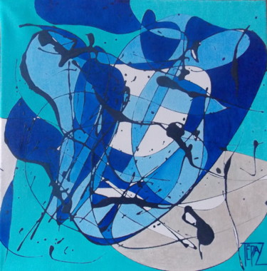 Painting titled "Blue II" by Tépaz, Original Artwork