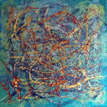 Painting titled "Circonvolutions" by Tépaz, Original Artwork, Acrylic