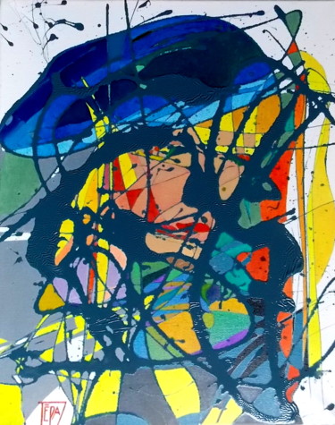 Peinture intitulée "Émilienne" par Tépaz, Œuvre d'art originale, Huile