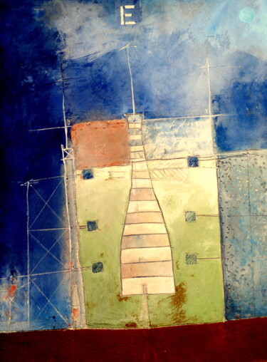 Malerei mit dem Titel "architecture imagin…" von Eric Verly / Ylrev, Original-Kunstwerk, Acryl