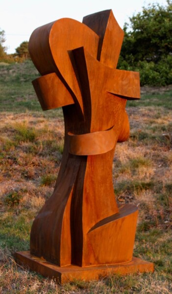 Skulptur mit dem Titel "Linka" von Eric Vialla (Tweak), Original-Kunstwerk, Metalle