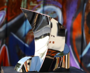 Скульптура под названием "Lasard inox" - Eric Vialla (Tweak), Подлинное произведение искусства, Металлы
