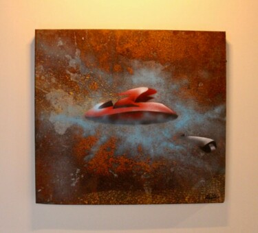 Картина под названием "Spaceship" - Eric Vialla (Tweak), Подлинное произведение искусства, Рисунок распылителем краски