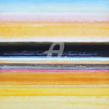 Pintura titulada "Composition colorée…" por Eric Winzenried, Obra de arte original, Acuarela Montado en Bastidor de camilla…