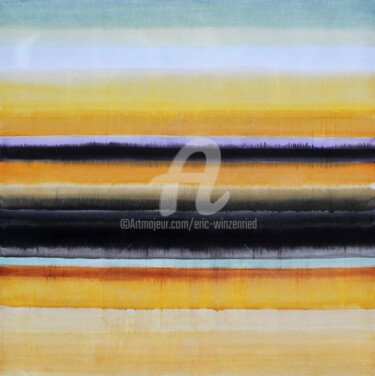 Peinture intitulée "Composition colorée…" par Eric Winzenried, Œuvre d'art originale, Aquarelle