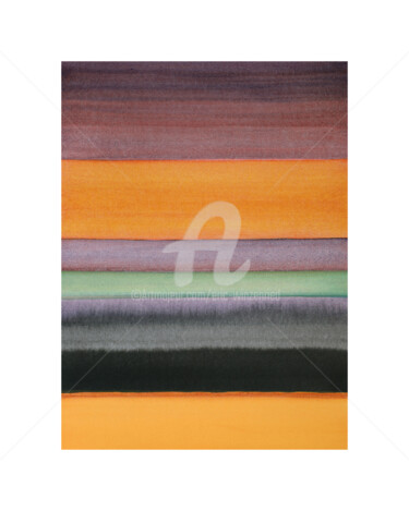绘画 标题为“Composition colorée…” 由Eric Winzenried, 原创艺术品, 水彩 安装在纸板上