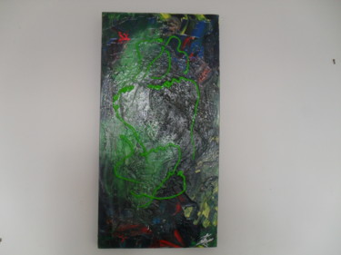 Peinture intitulée "la verte" par Zeg, Œuvre d'art originale, Acrylique