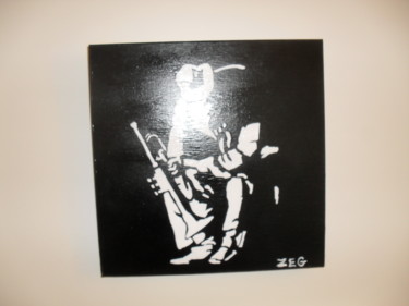 Peinture intitulée "trompette" par Zeg, Œuvre d'art originale, Acrylique
