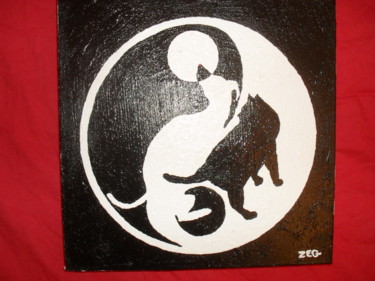 Peinture intitulée "ch...ying" par Zeg, Œuvre d'art originale, Acrylique