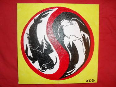 Peinture intitulée "ying" par Zeg, Œuvre d'art originale, Acrylique