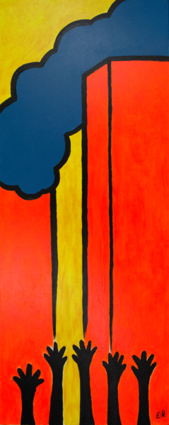 Peinture intitulée "new york 11/09" par E.Bonhomme, Œuvre d'art originale, Acrylique Monté sur Châssis en bois