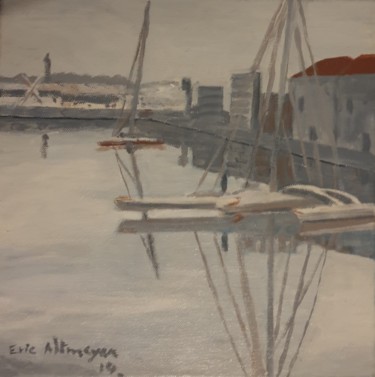 Peinture intitulée "Le Havre au crépusc…" par Eric Altmeyer, Œuvre d'art originale, Acrylique