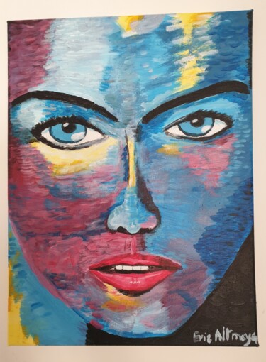 Painting titled "Portait new age" by Eric Altmeyer, Original Artwork, Acrylic