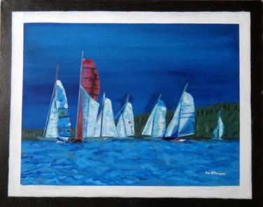 Painting titled "TRANSAT JACQUES VAB…" by Eric Altmeyer, Original Artwork, Acrylic