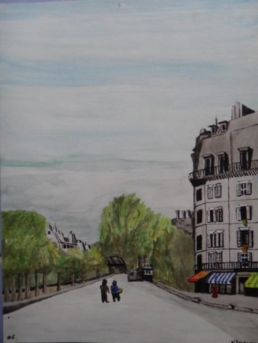 Painting titled "PARIS" by Eric Altmeyer, Original Artwork, Oil