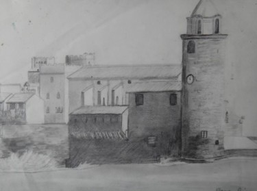 Drawing titled "COLLIOURE EN CROQUIS" by Eric Altmeyer, Original Artwork