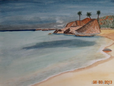 Peinture intitulée "PARADISE BEACH" par Eric Altmeyer, Œuvre d'art originale, Huile