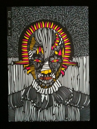 Dessin intitulée "Medusa" par Eric Amiel, Œuvre d'art originale