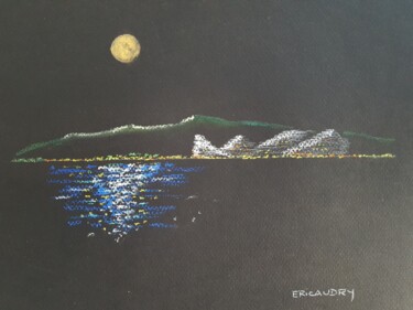 Rysunek zatytułowany „Marina sous la plei…” autorstwa Eric Audry, Oryginalna praca, Pastel