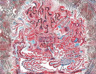 Zeichnungen mit dem Titel "AGAR AGAR, affiche…" von Eric Boisseau, Original-Kunstwerk, Tinte