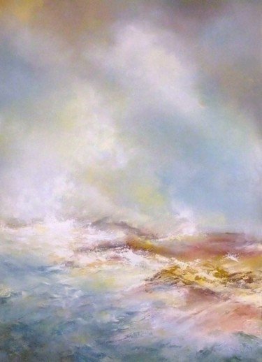 Peinture intitulée "Les falaises de Plo…" par Eric Cardoso, Œuvre d'art originale, Huile