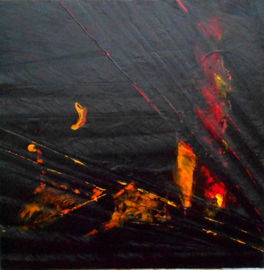 Peinture intitulée "rouge-noir-2018-2.j…" par De, Œuvre d'art originale
