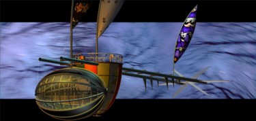 Arts numériques intitulée "vaisseau7.jpg" par Eric Despretz, Œuvre d'art originale